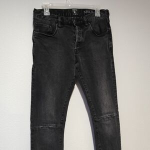 Prps Biker Moto Jeans 31 Windsor Le Sabre Fit Dark Gray
